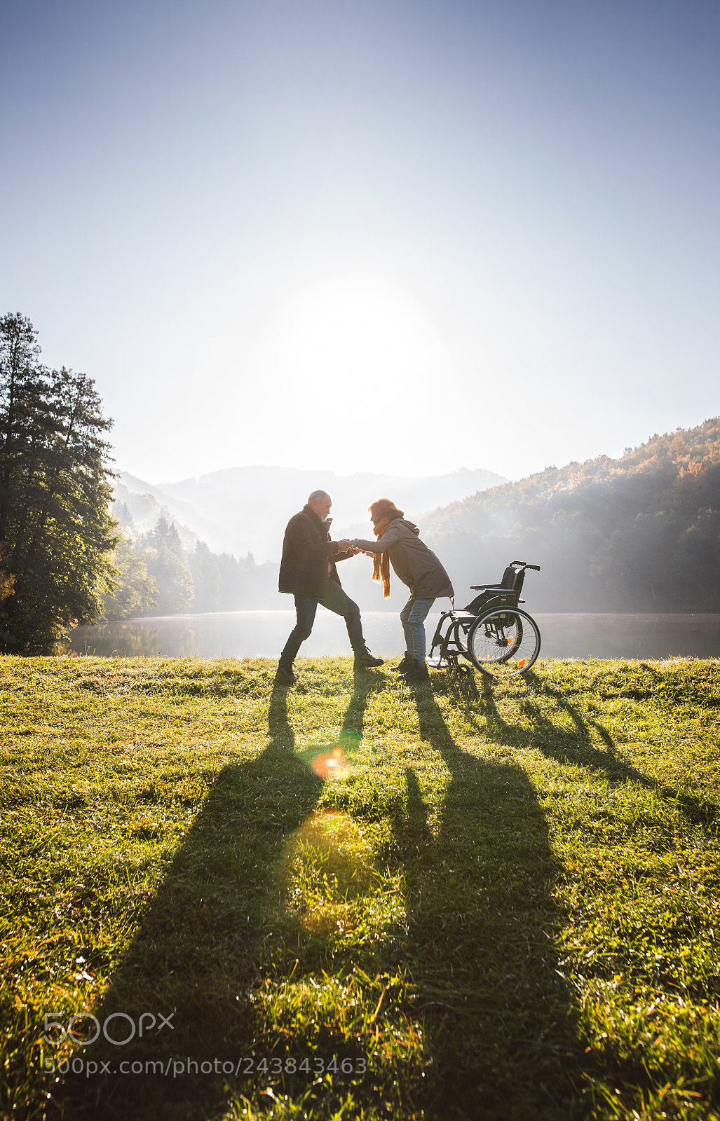 Nikon D5 sample photo. Senior couple with wheelchair photography