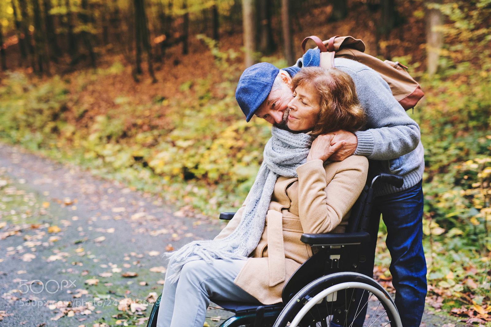 Nikon D5 sample photo. Senior couple with wheelchair photography