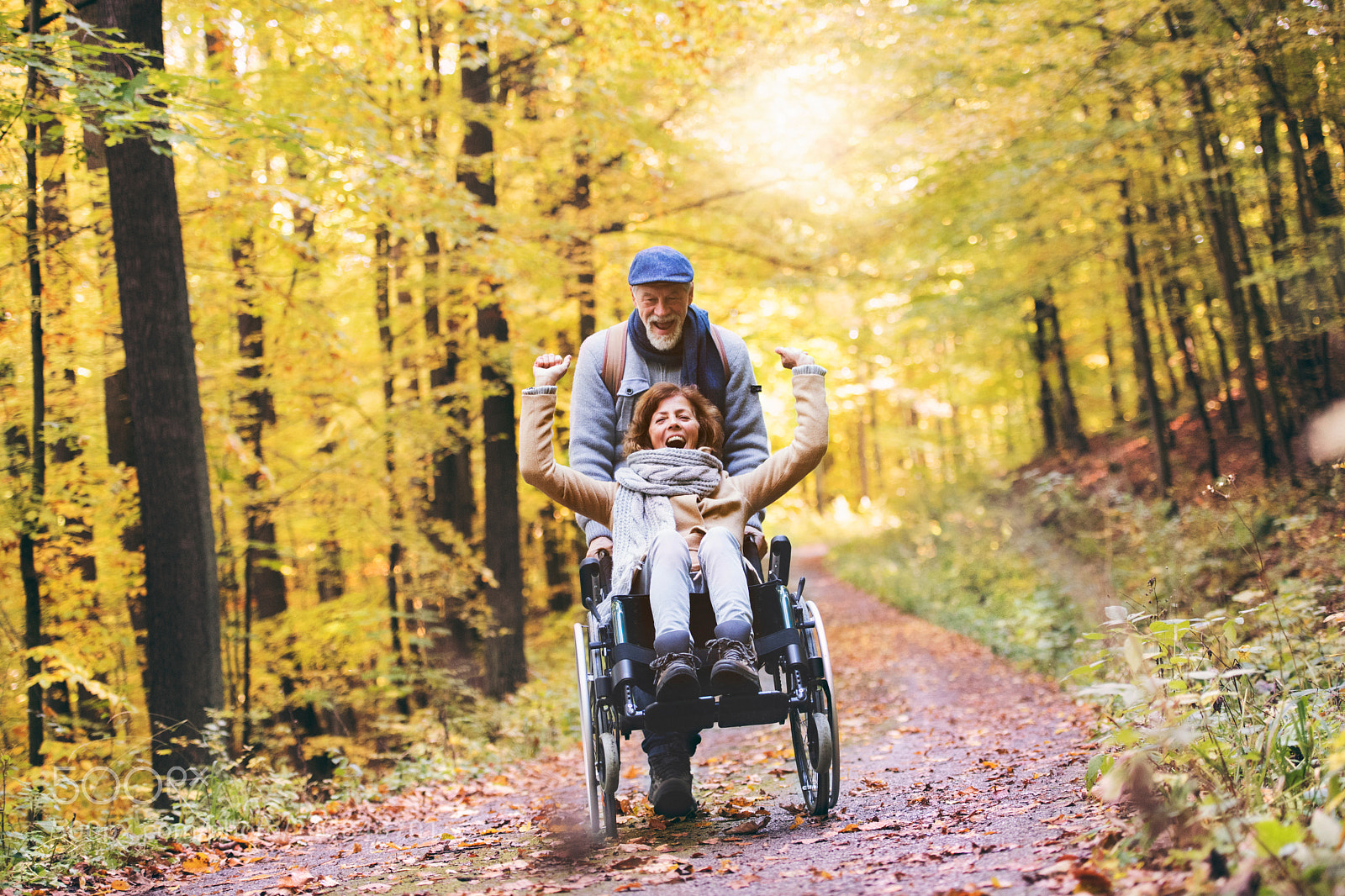 Nikon D5 sample photo. Senior couple with wheelchair photography
