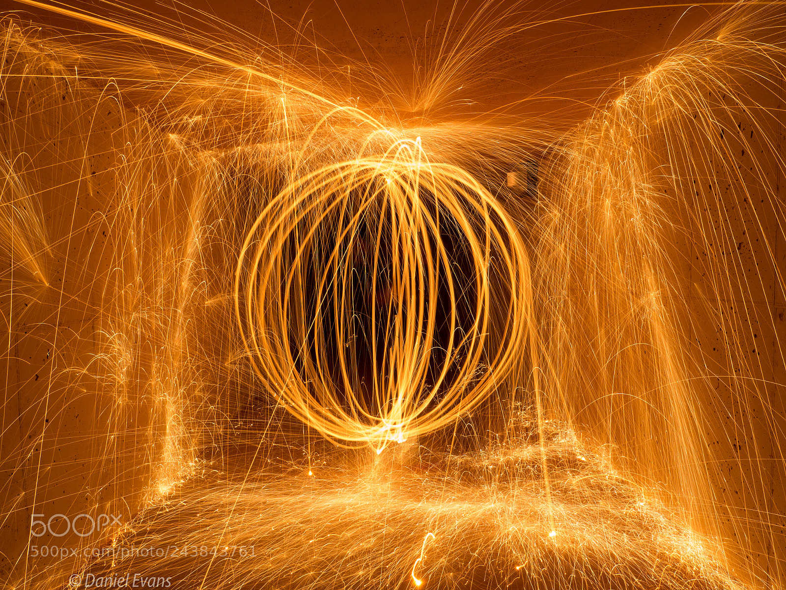 Olympus OM-D E-M10 sample photo. Steel wool sphere photography