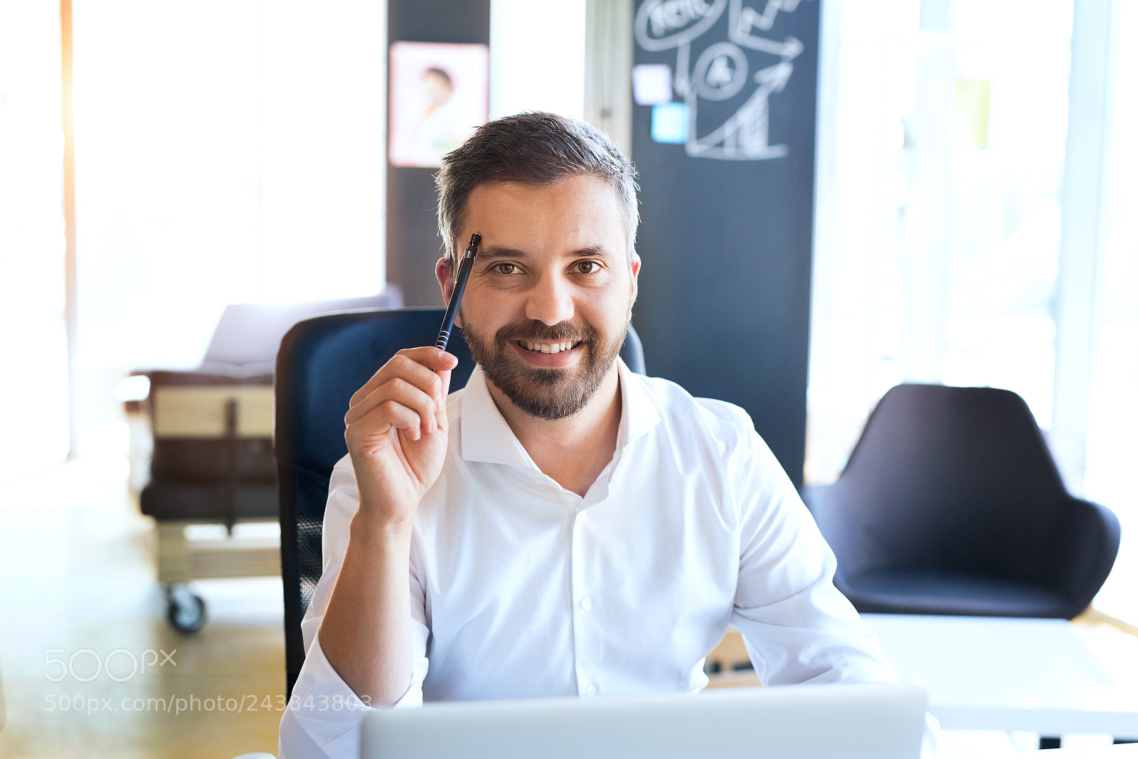 Nikon D5 sample photo. Businessman at the desk photography