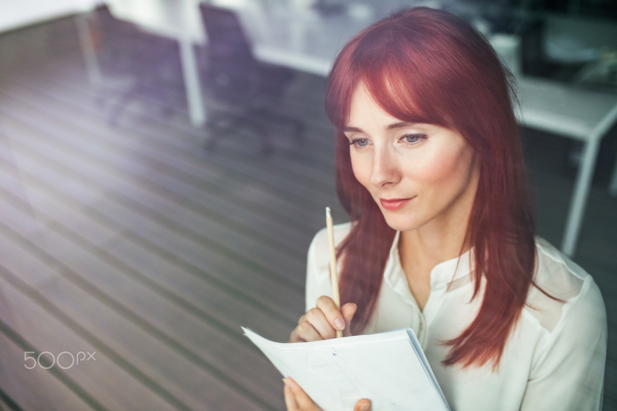 Young businesswoman in her office working.