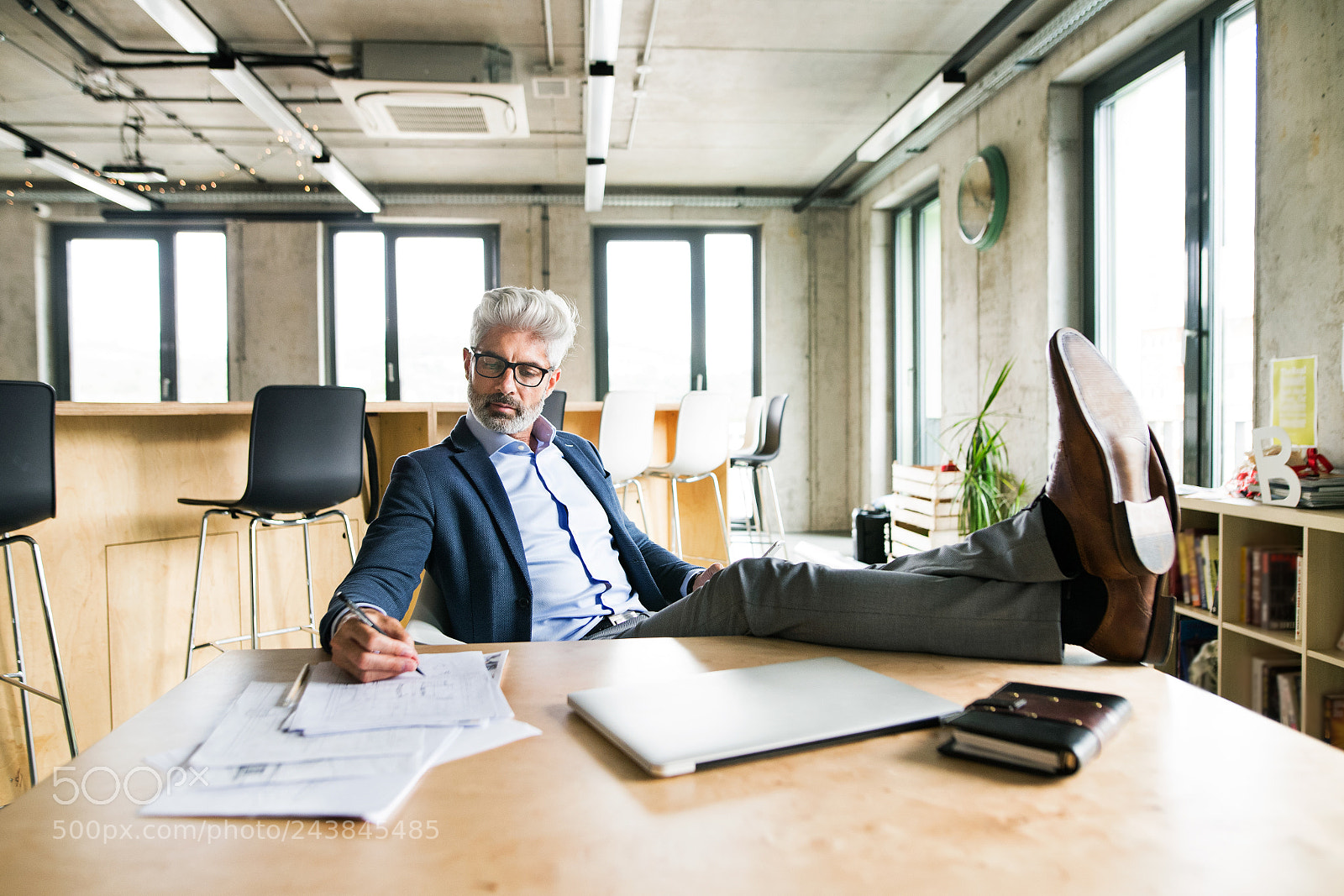 Nikon D5 sample photo. Thoughtful mature businessman in photography