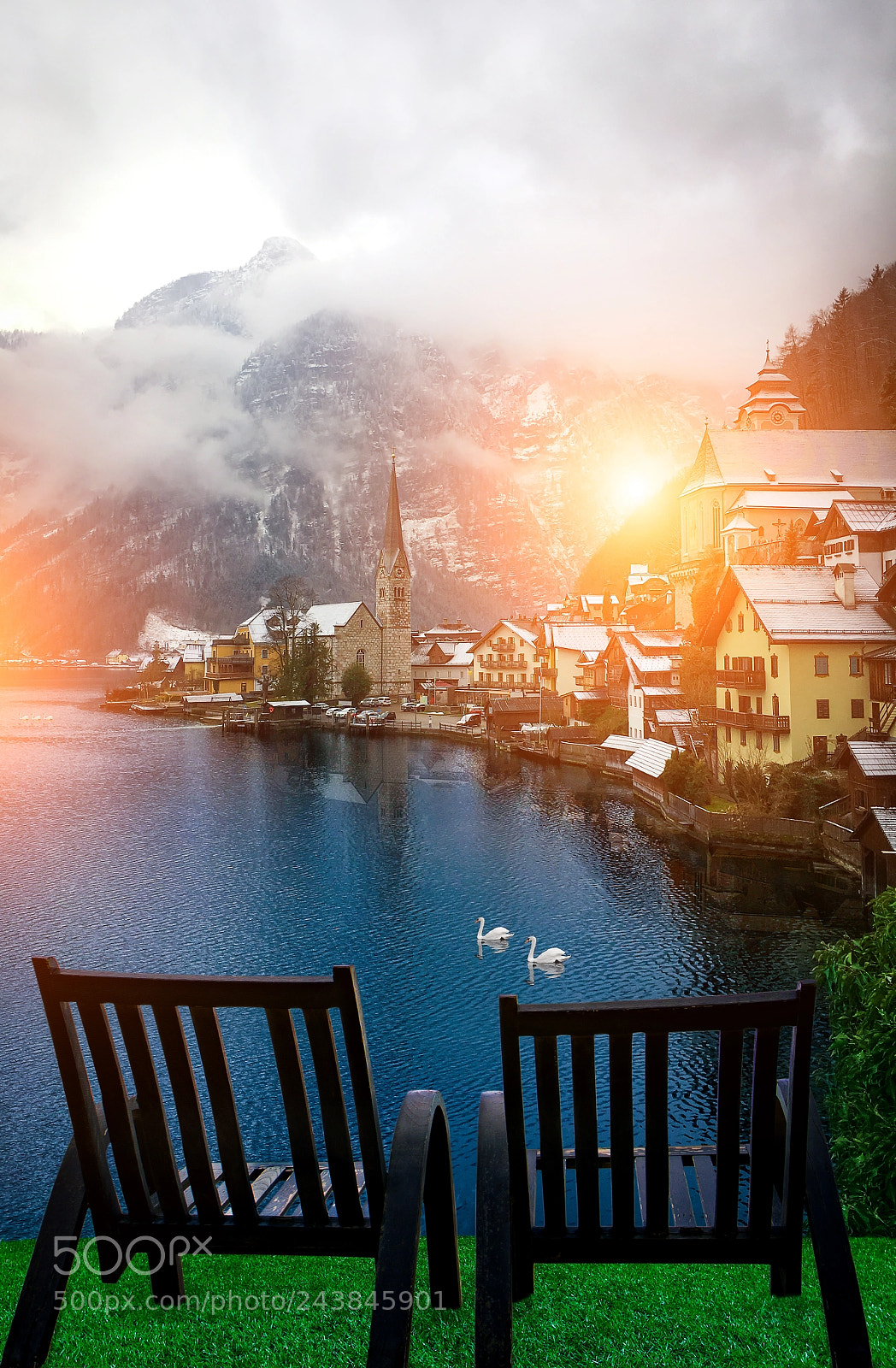 Apple iPhone 6s sample photo. Beautiful hallstatt lakeside town photography