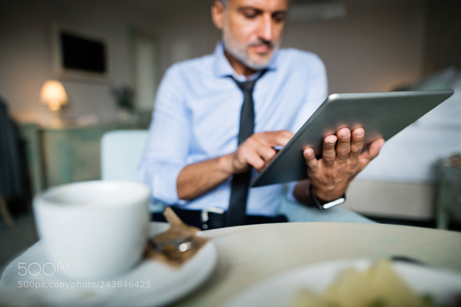 Nikon D5 sample photo. Mature businessman with tablet photography