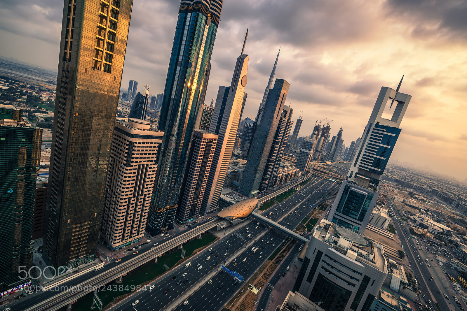 Sony a7R II sample photo. Sheikh zayed road skyscrapers photography
