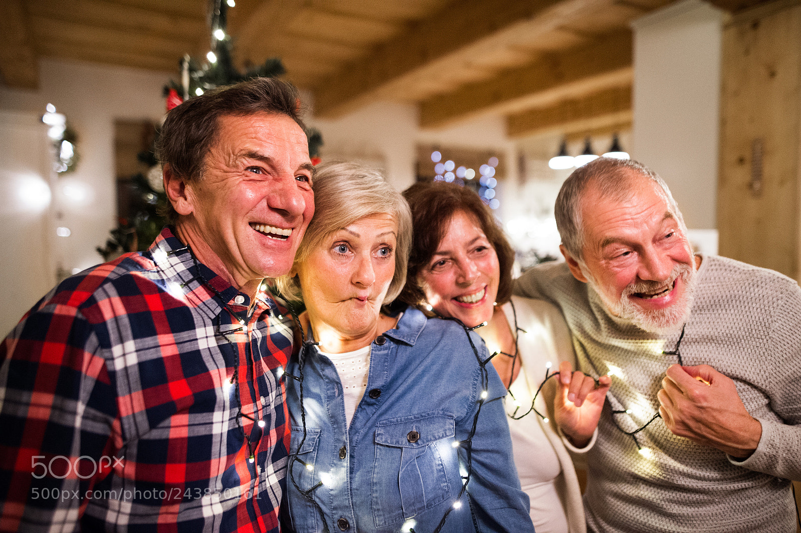 Nikon D4S sample photo. Senior friends at christmas photography