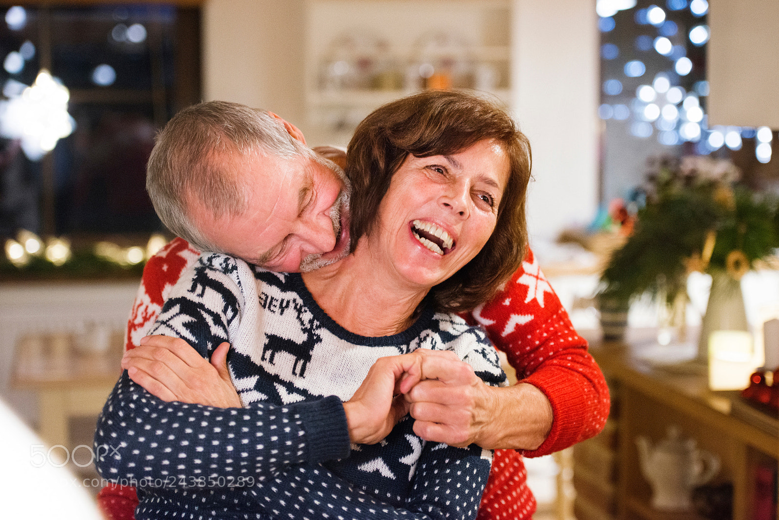 Nikon D800 sample photo. Senior couple at christmas photography