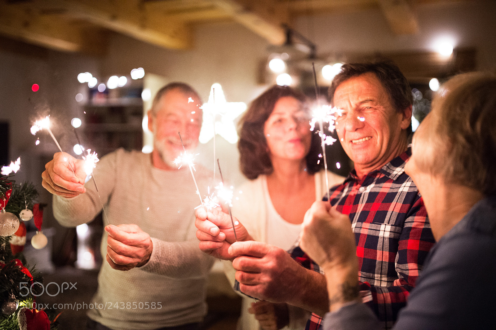 Nikon D4S sample photo. Senior friends with sparklers photography