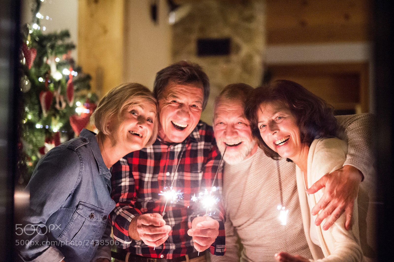 Nikon D4S sample photo. Senior friends with sparklers photography