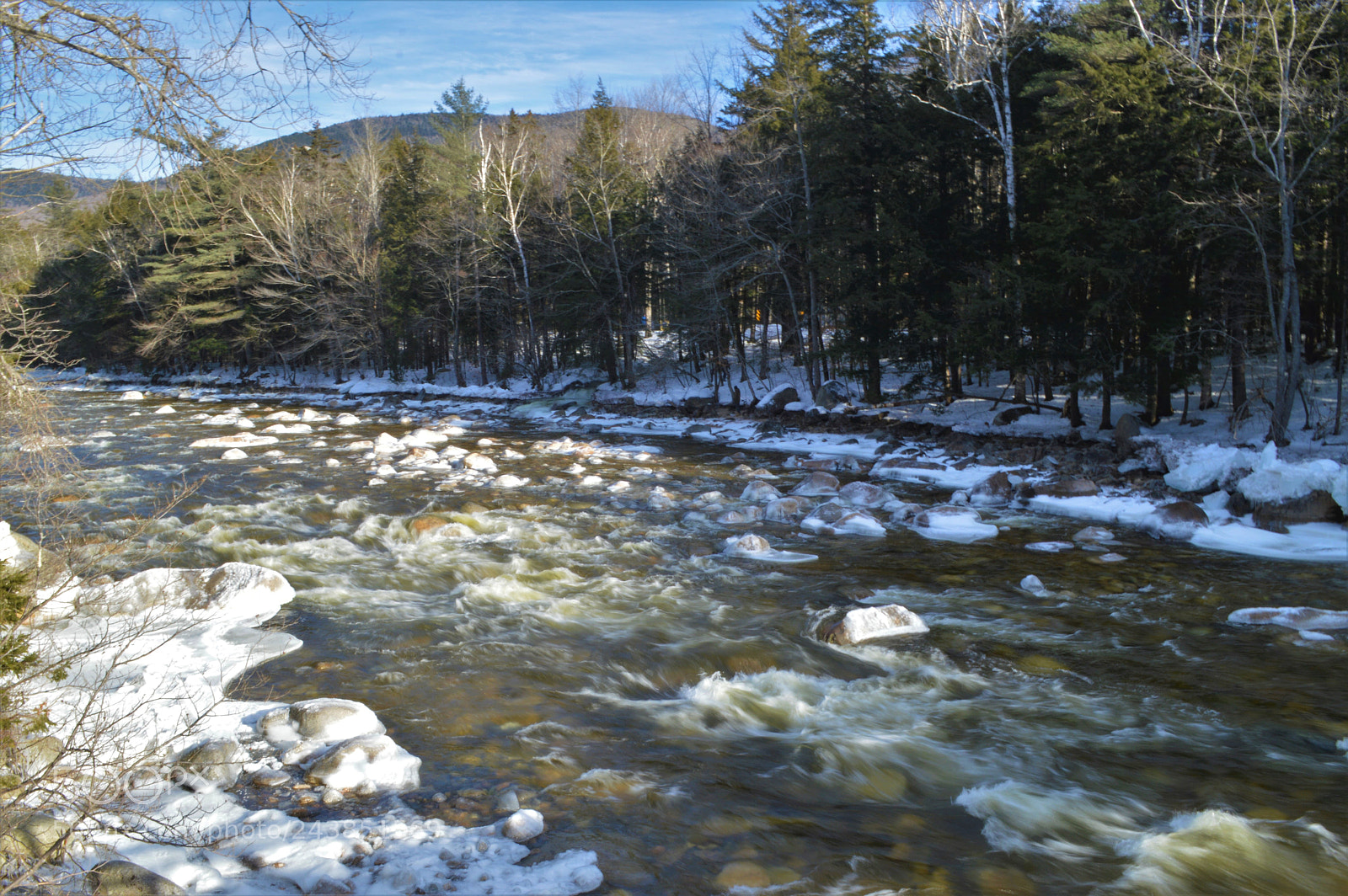 Nikon D3200 sample photo. Frozen stream photography