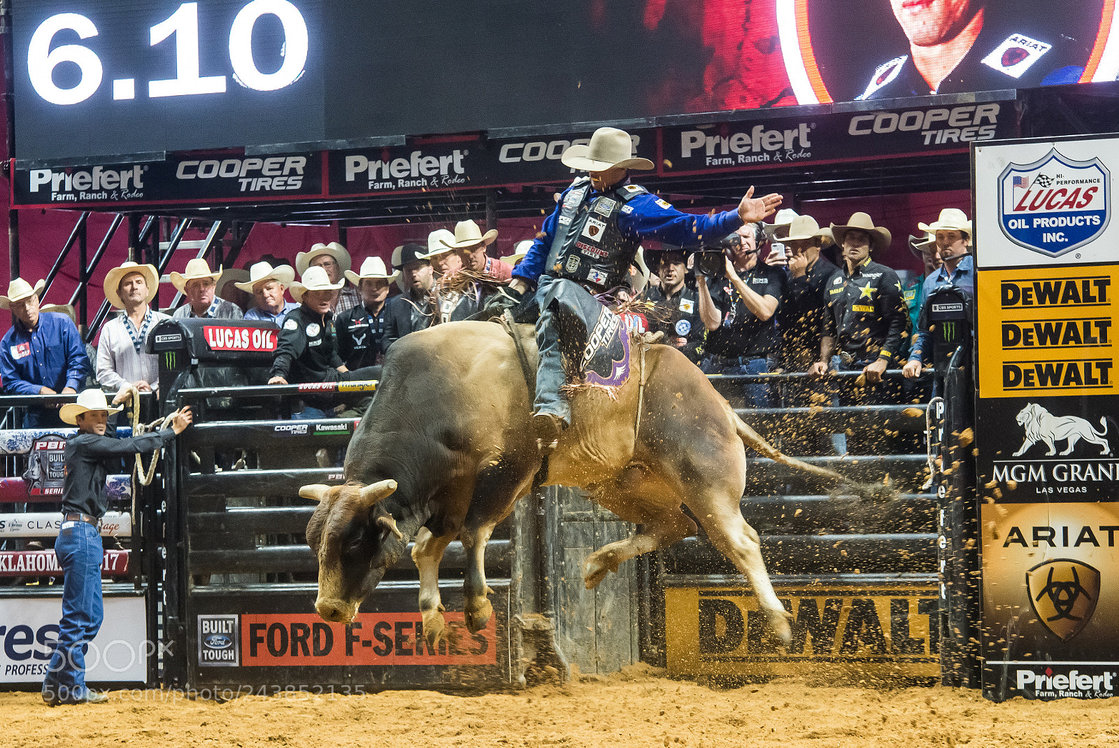 Nikon D610 sample photo. Pro bull riding photography