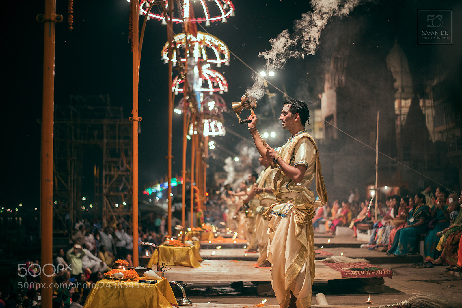 Nikon D750 sample photo. Ganga arati photography