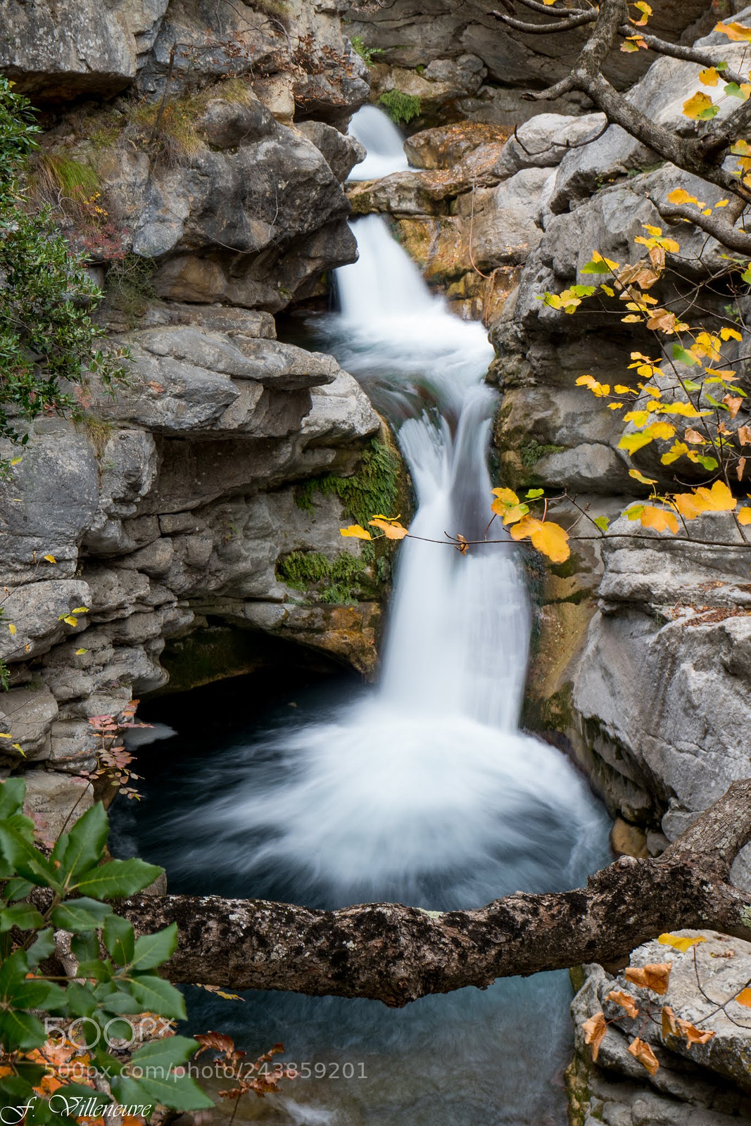Olympus PEN-F sample photo. Small waterfall on the photography
