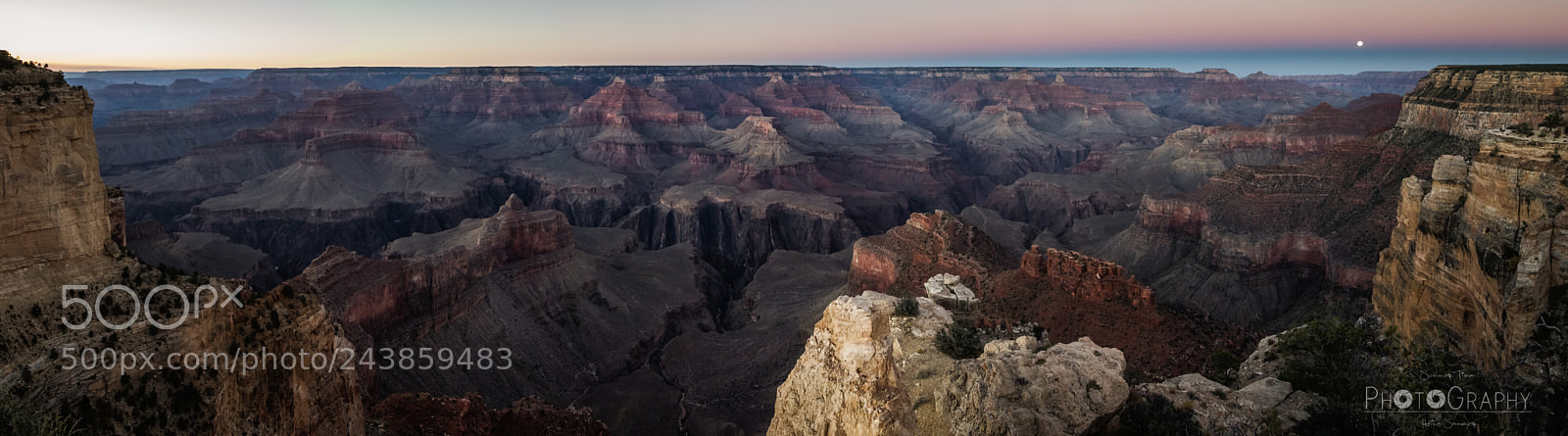 Pentax K-3 sample photo. [ moonrise over grand canyon ] photography