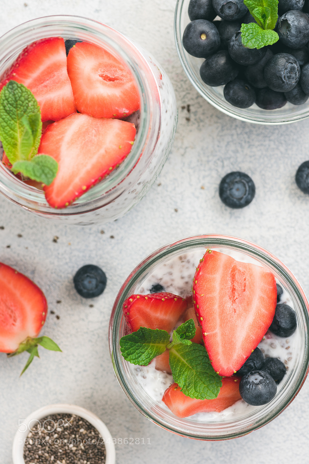 Nikon D810 sample photo. Strawberry chia pudding with photography
