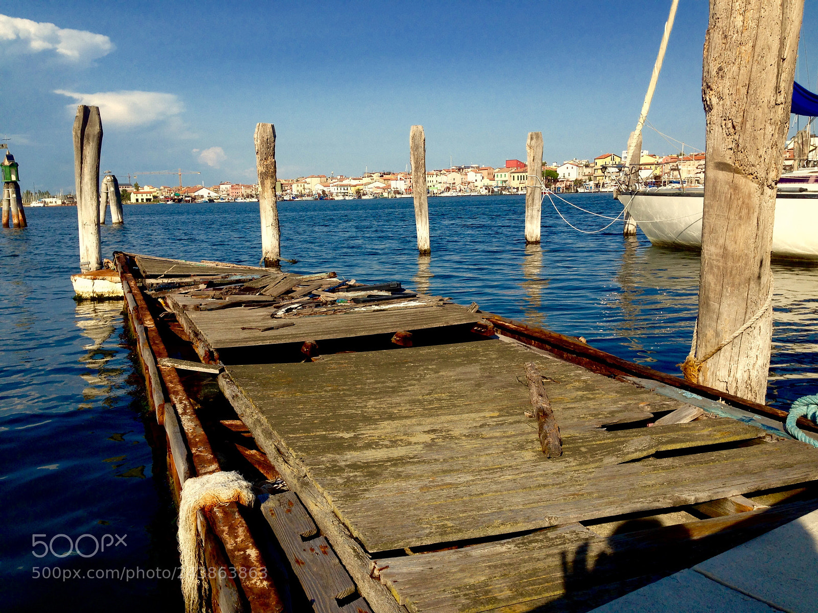 Apple iPhone 5 sample photo. Damaged pier photography