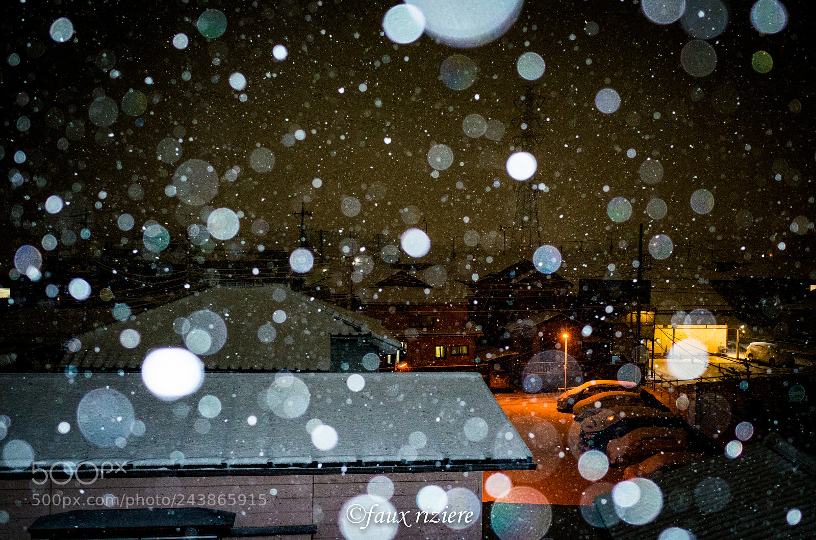 Ricoh GR sample photo. Snow falling photography