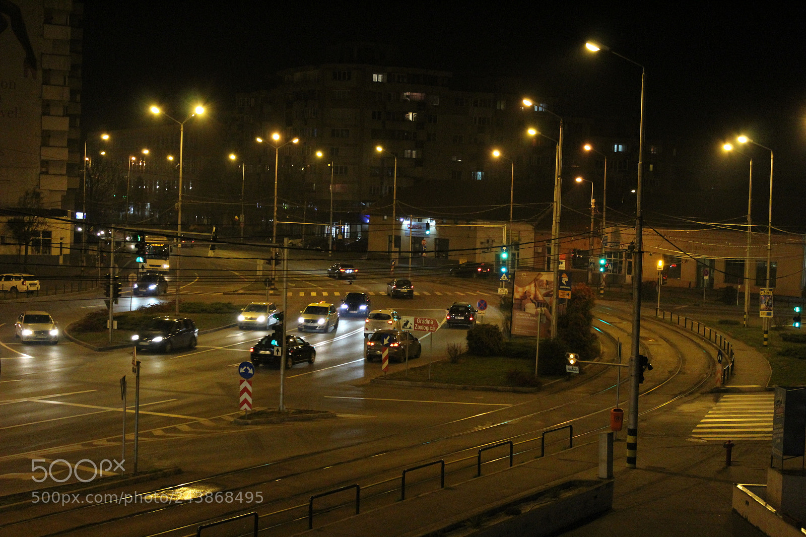 Canon EF-S 18-55mm F3.5-5.6 III sample photo. Night traffic photography