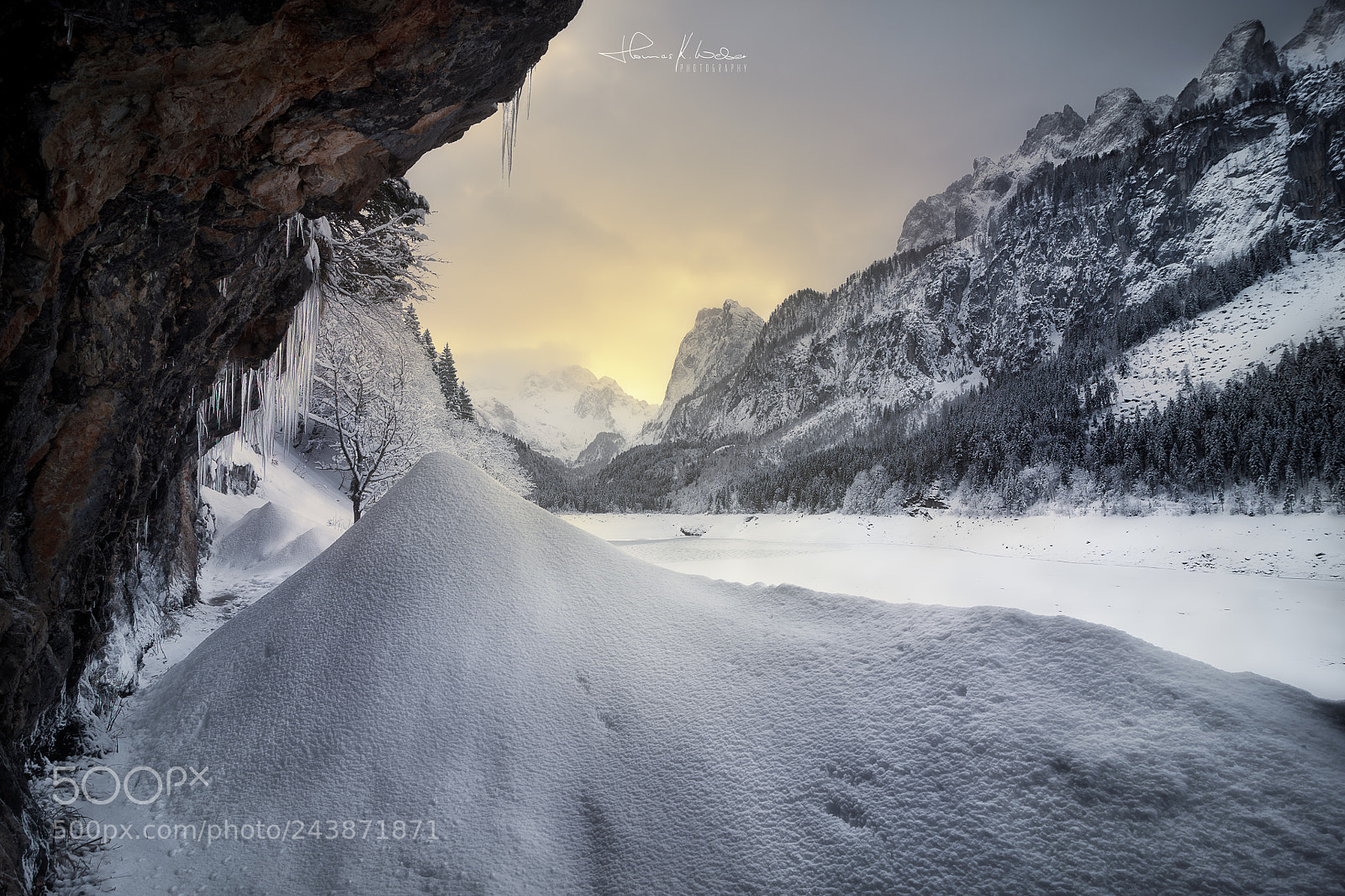 Canon EOS 5DS R sample photo. Gosausee at winter photography
