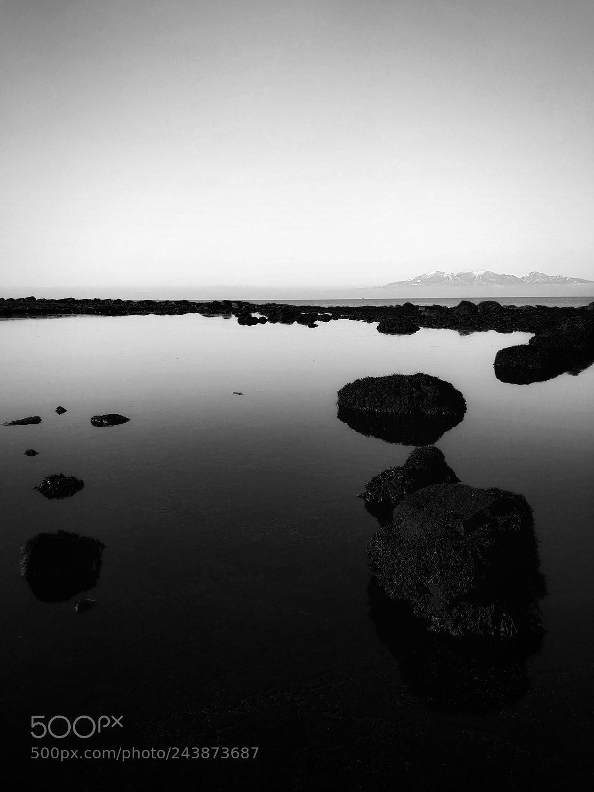 Google Pixel 2 sample photo. B+w pool photography