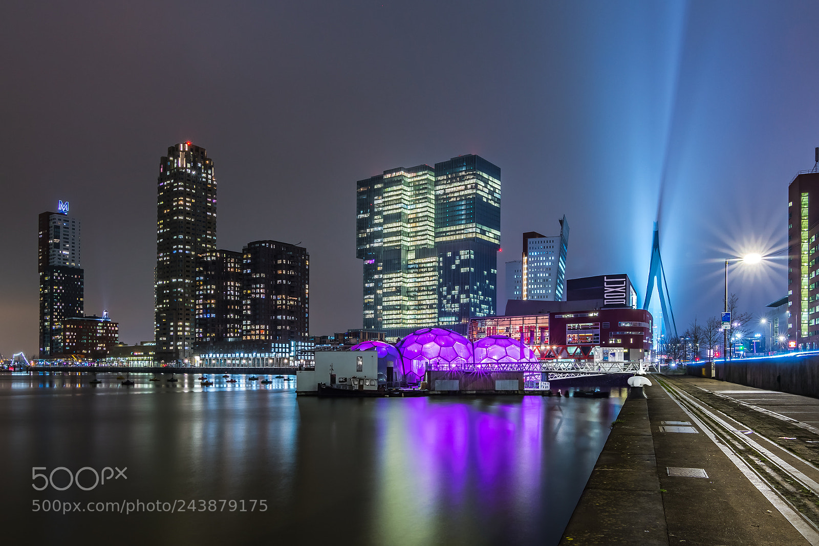 Nikon D500 sample photo. Rotterdam by night photography