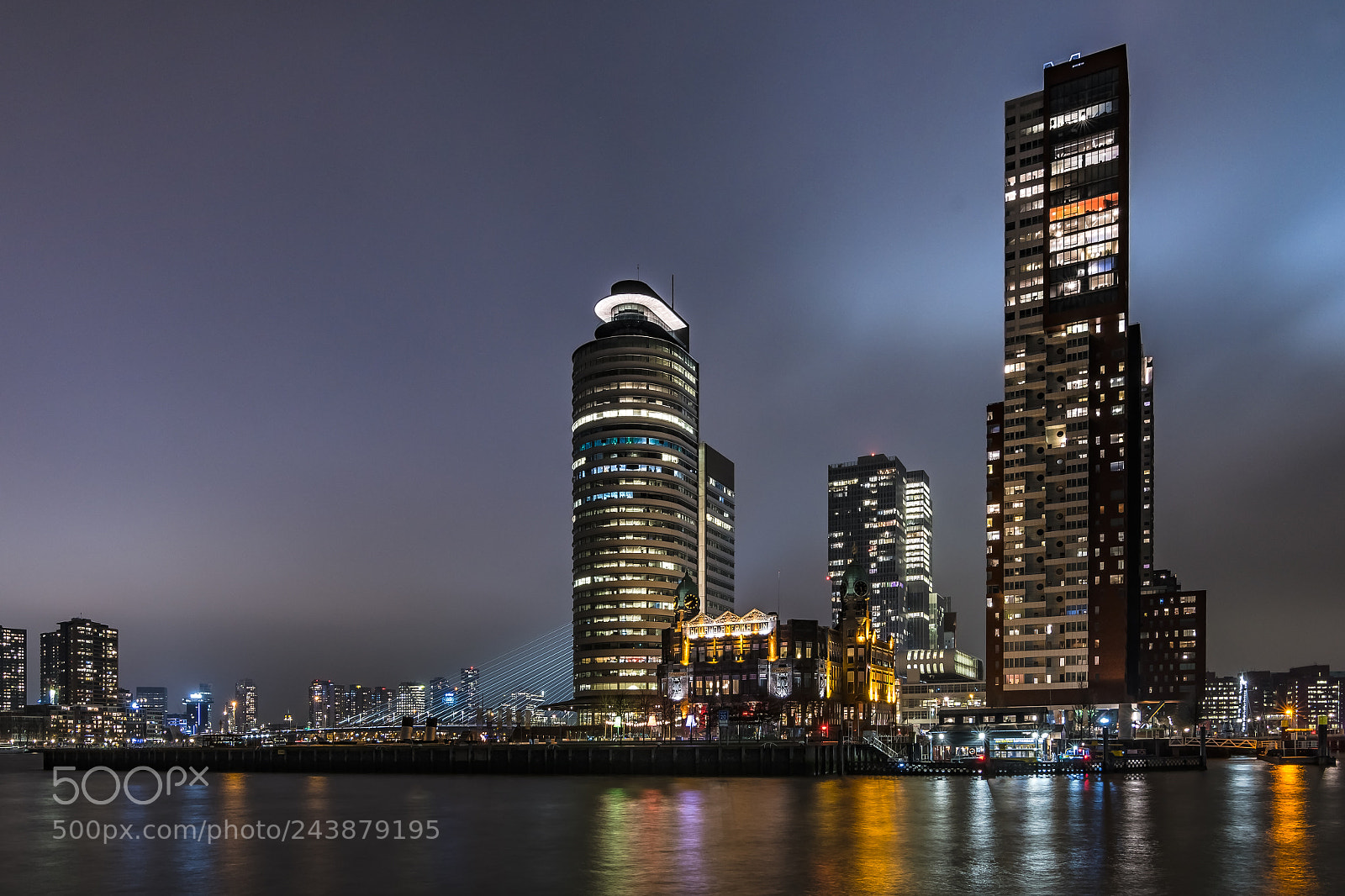 Nikon D500 sample photo. Rotterdam by night photography