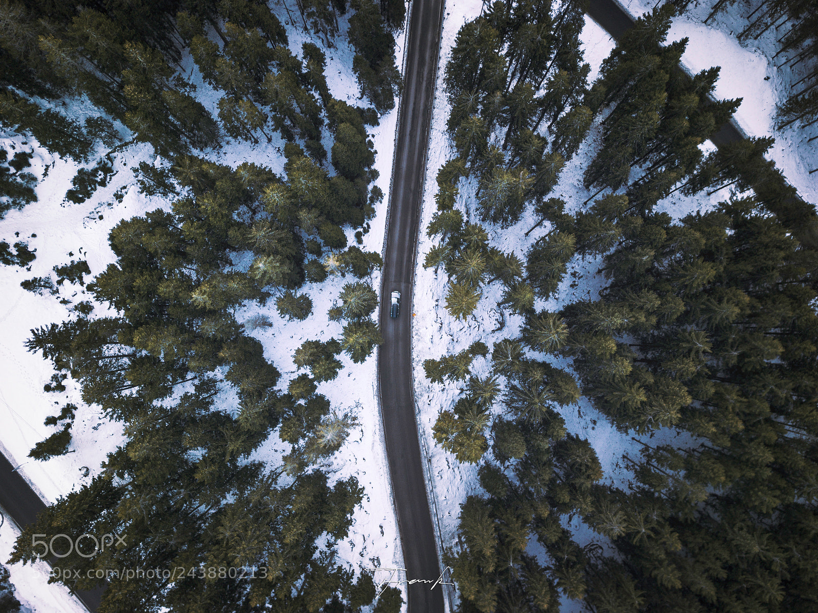 DJI FC220 sample photo. Mountain road photography