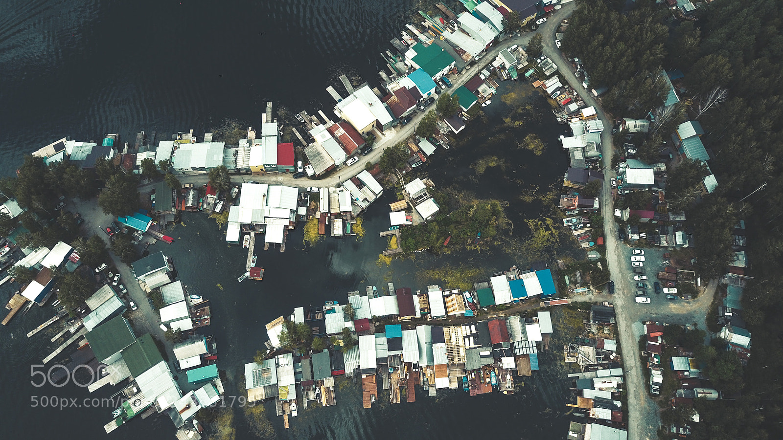 DJI FC220 sample photo. Boat station photography