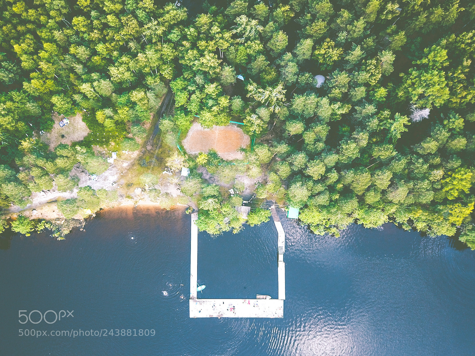 DJI FC220 sample photo. Forest lake photography