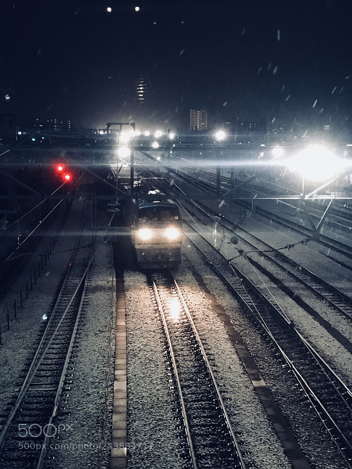 Apple iPhone 7 Plus sample photo. Snow train photography