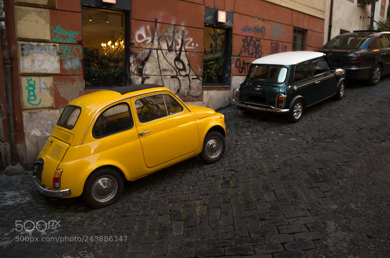 Pentax K-50 sample photo. Classic cars in rome photography