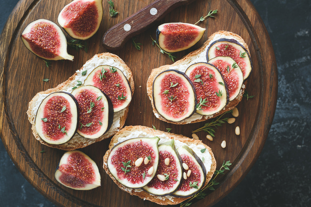 Fig and goat cheese toasts by Vladislav Nosick on 500px.com