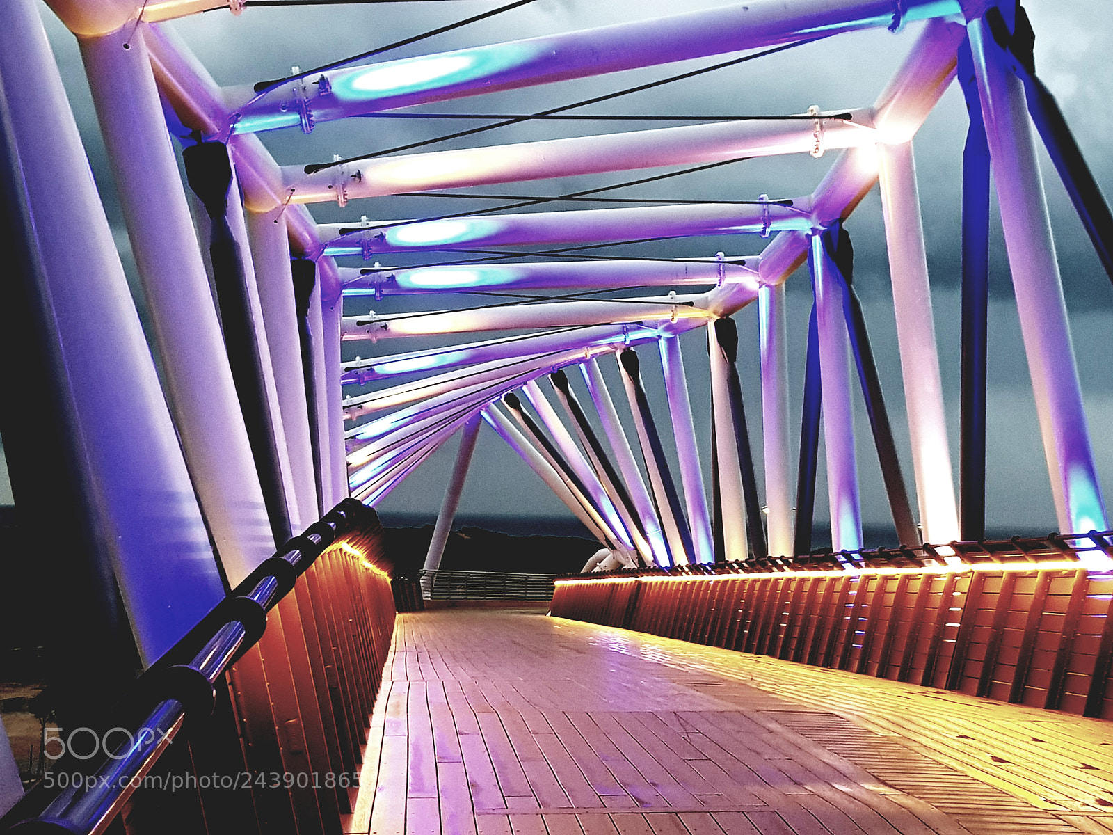 Samsung Galaxy S8+ sample photo. Bridge of storm photography