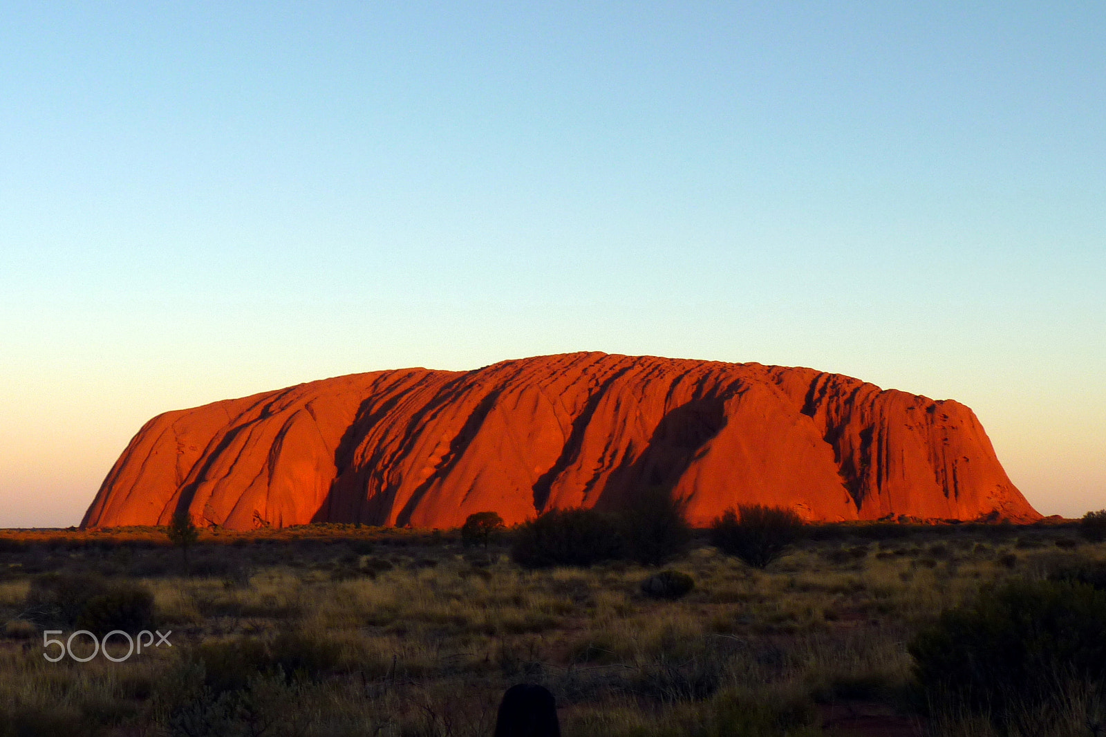 Panasonic Lumix DMC-FZ35 (Lumix DMC-FZ38) sample photo. Majestic uluru at sunset on a clear winter's evening photography