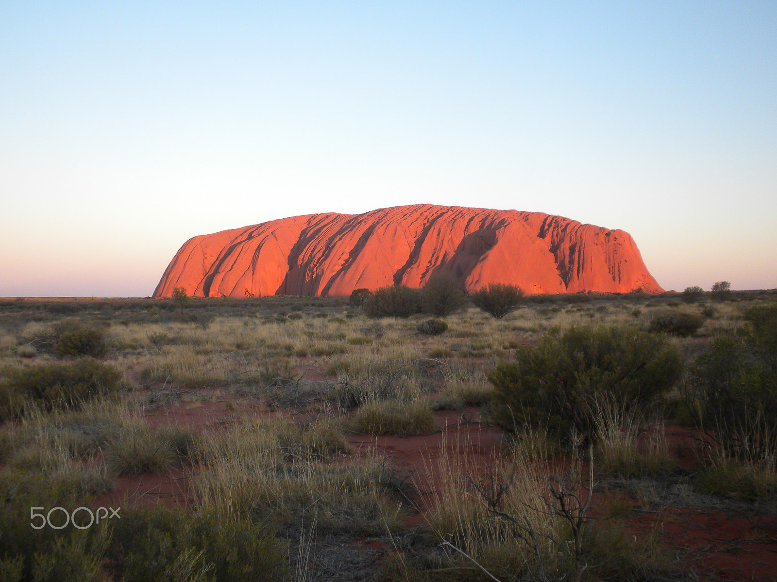 Nikon Coolpix S630 sample photo. Majestic uluru at sunset on a clear winter's evening photography