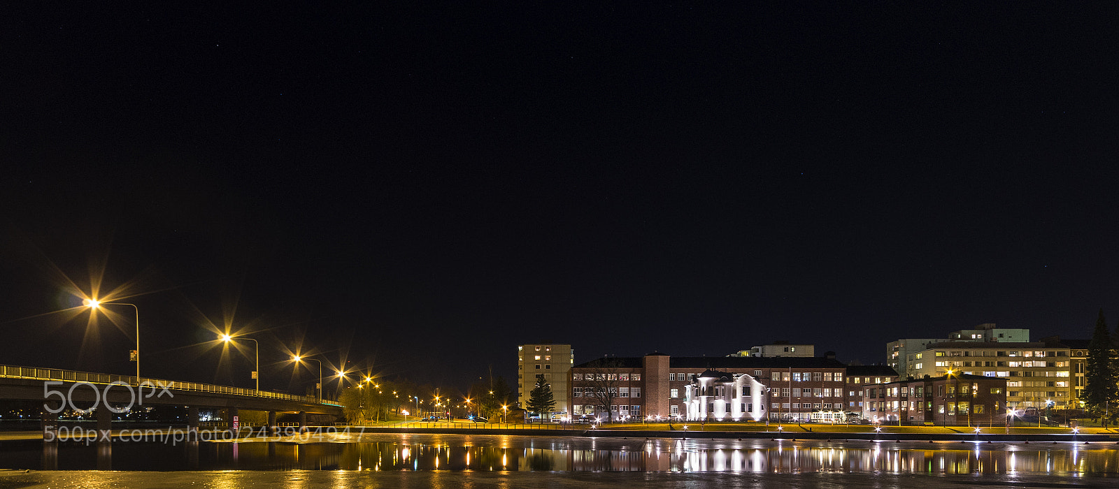 Pentax K-5 sample photo. Hameenlinna by night photography