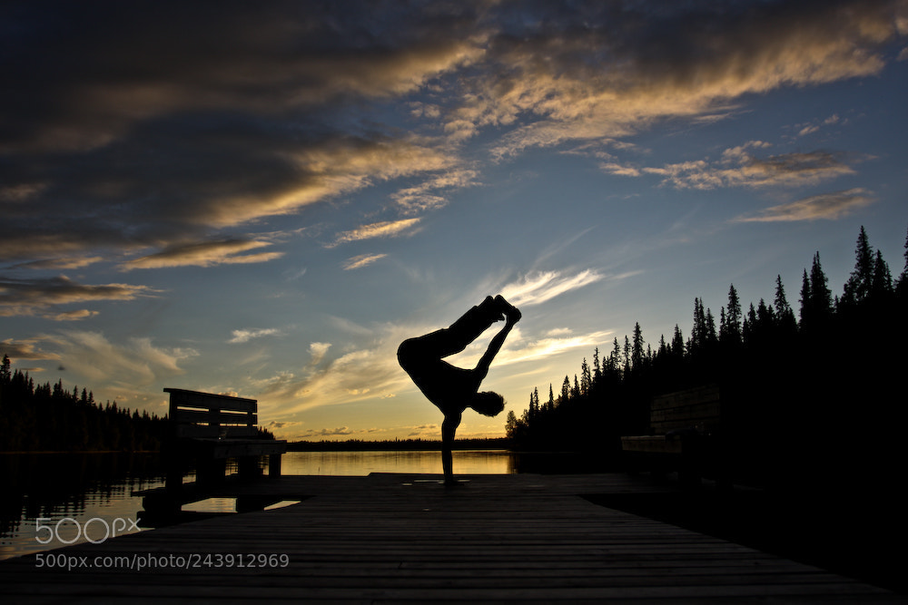 Canon EOS 50D sample photo. Sunset handstand photography