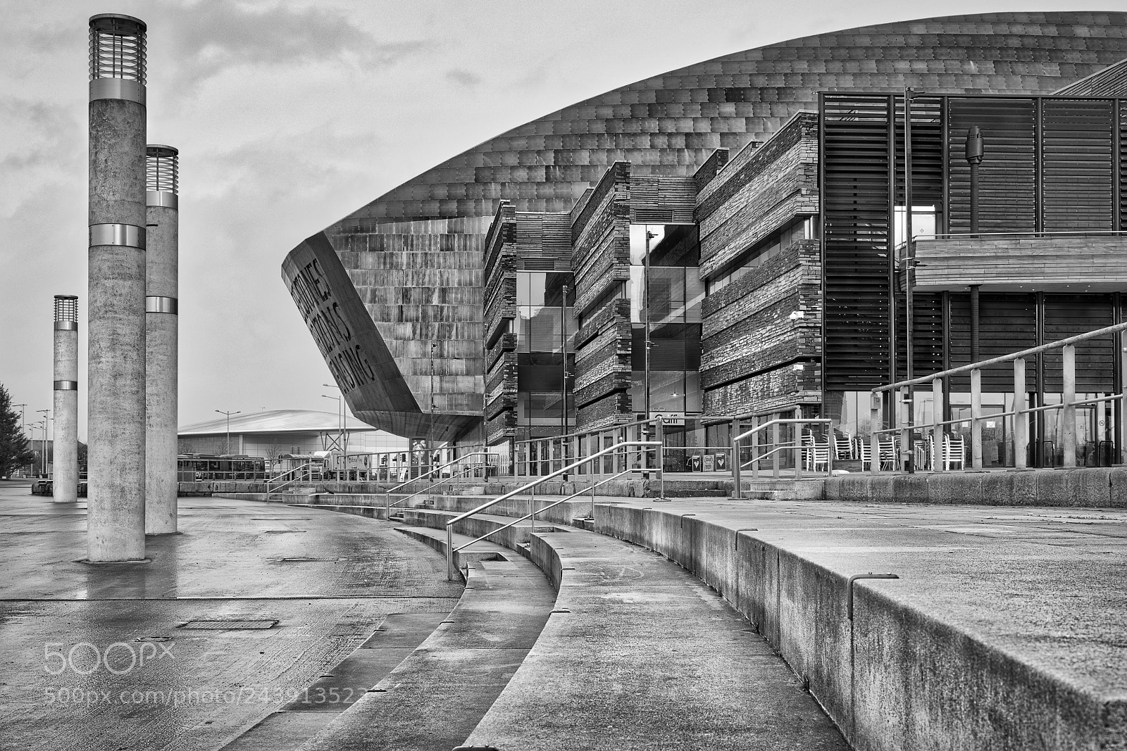 Sony a7R II sample photo. Wales millenium centre photography