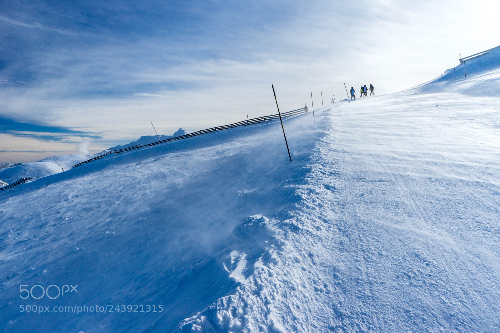 Sony a7 sample photo. Ski slope in low photography