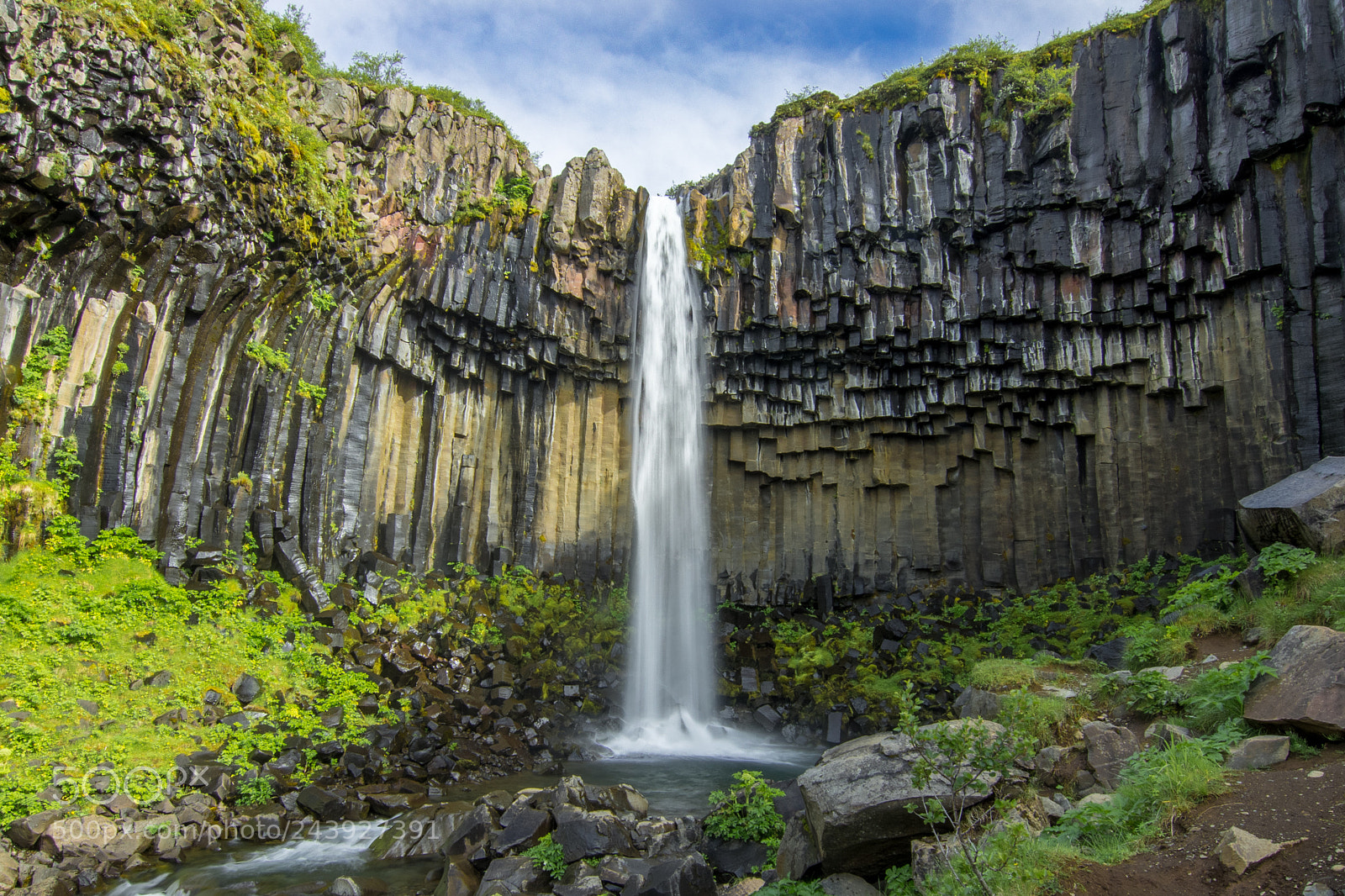 Canon EOS 60D sample photo. Svartifoss waterfall, skaftafell, iceland photography