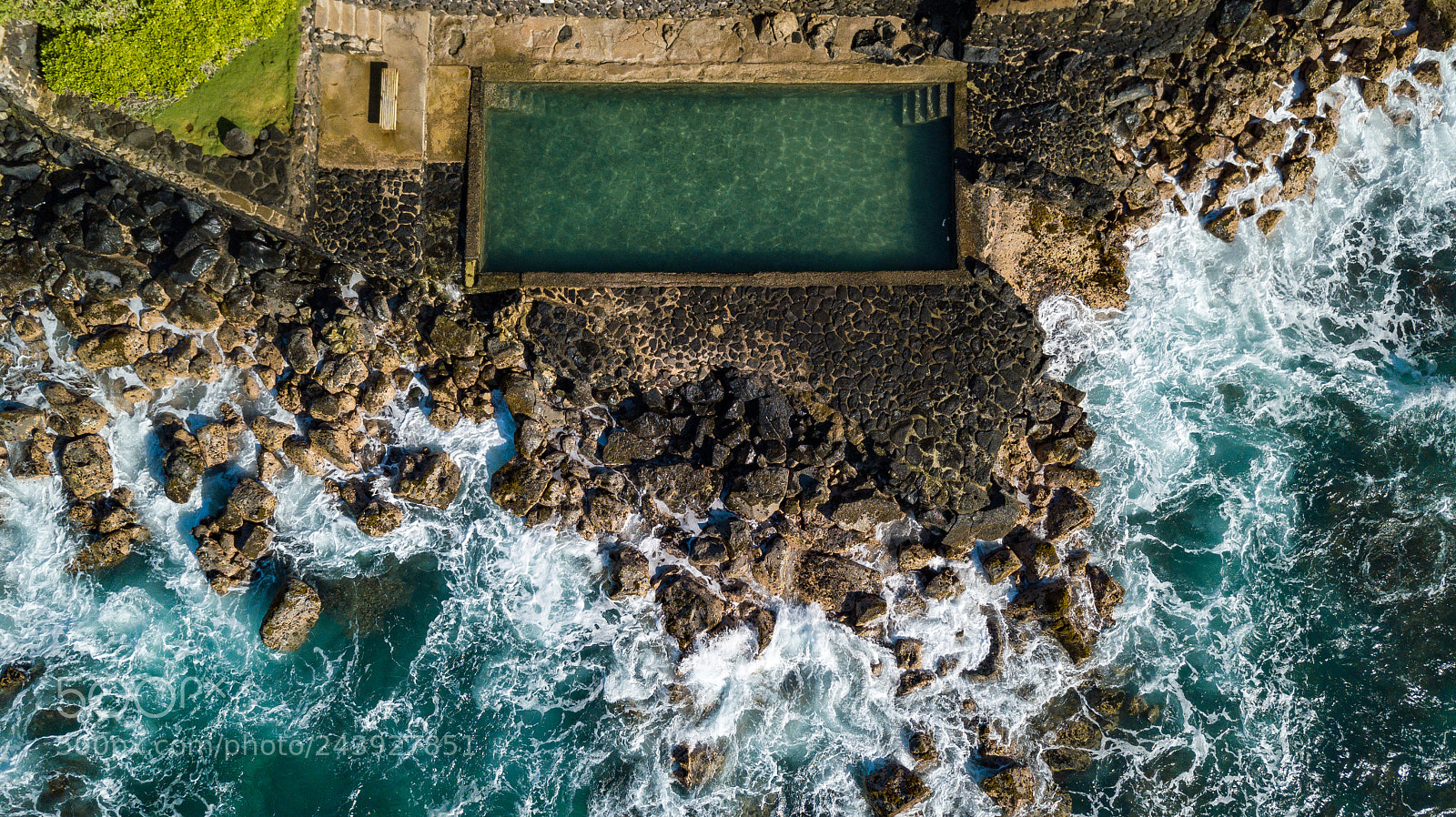 DJI FC220 sample photo. Salt water pool photography