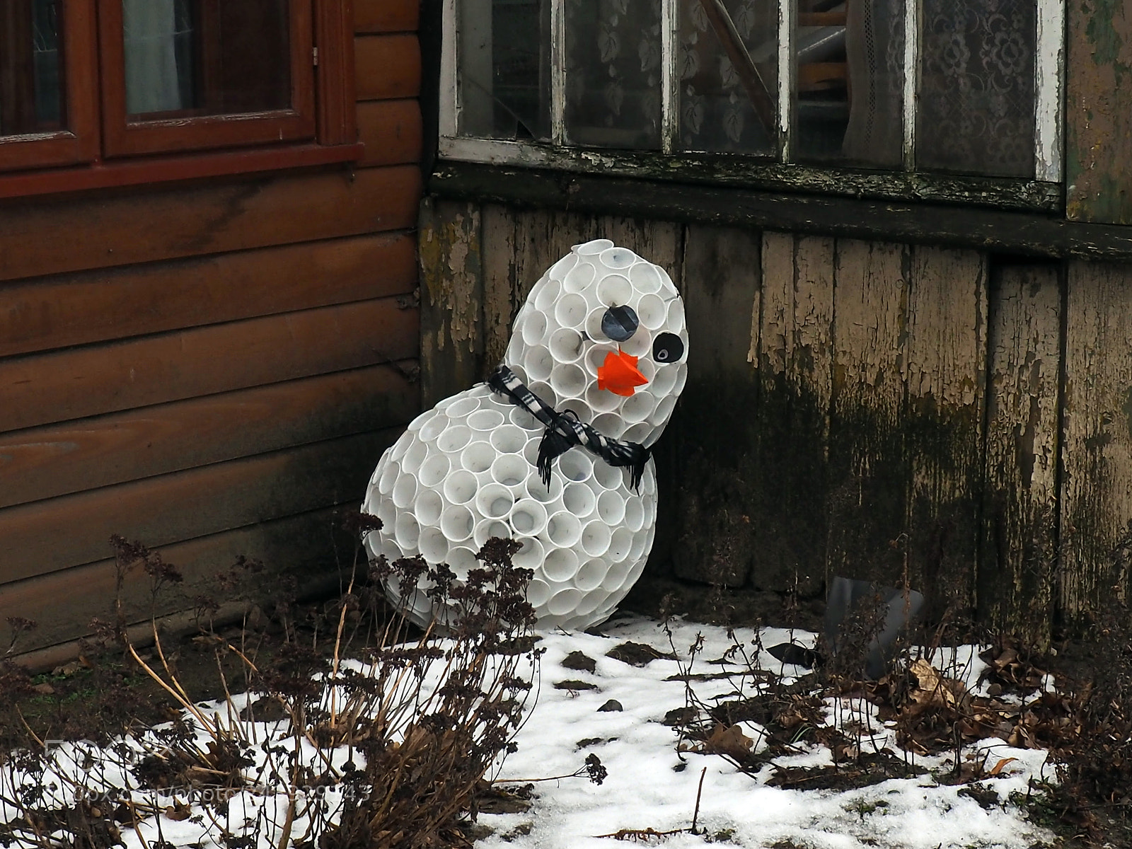 Olympus OM-D E-M10 II sample photo. House for snowman photography