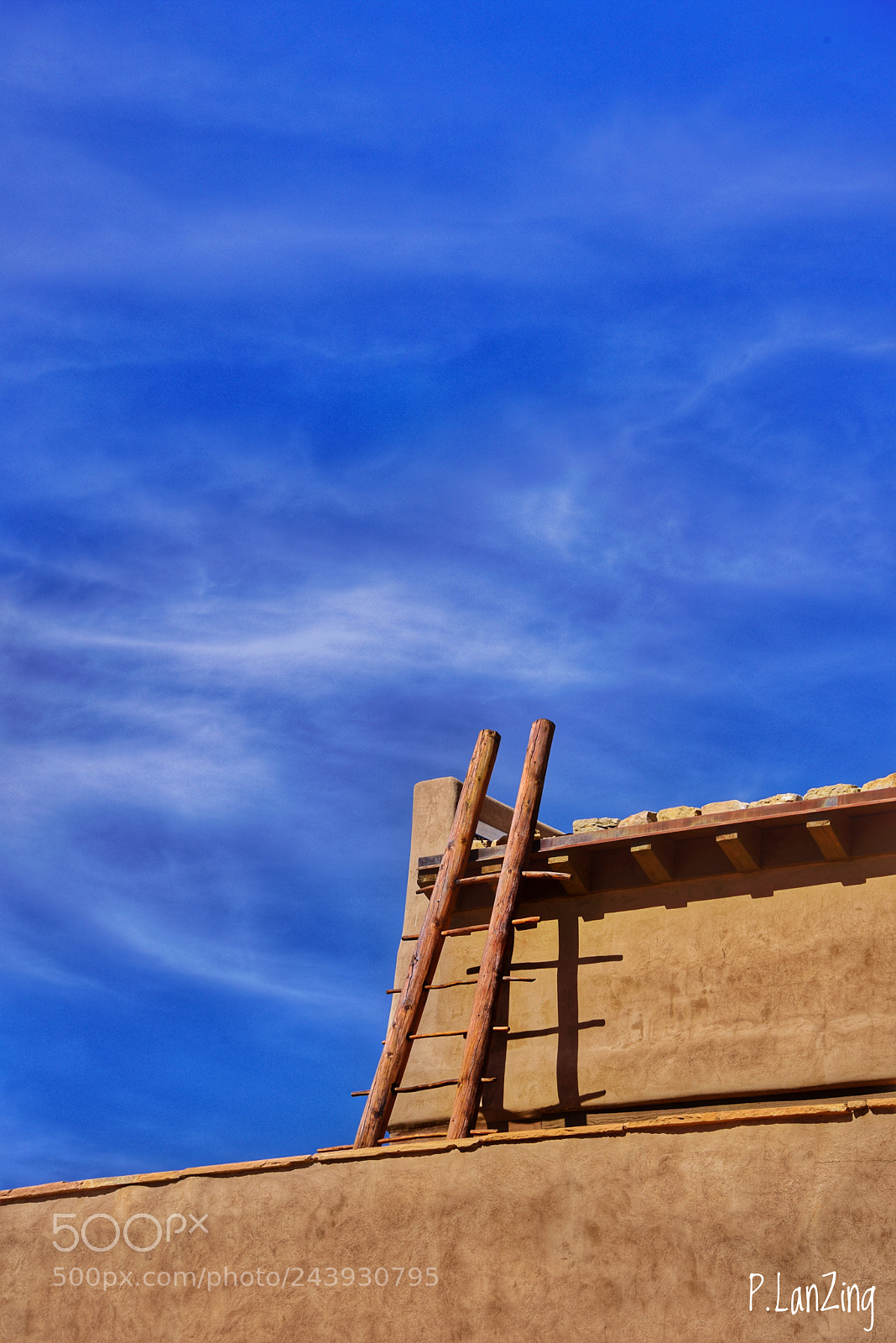 Nikon D810 sample photo. Roof ladder, new mexico photography