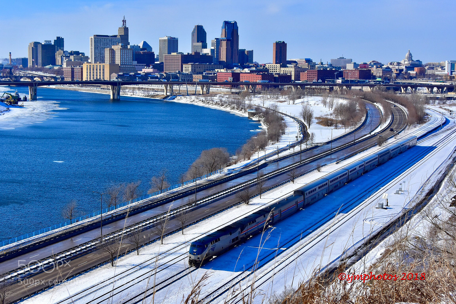Nikon D7200 sample photo. St paul skyline amtrak photography