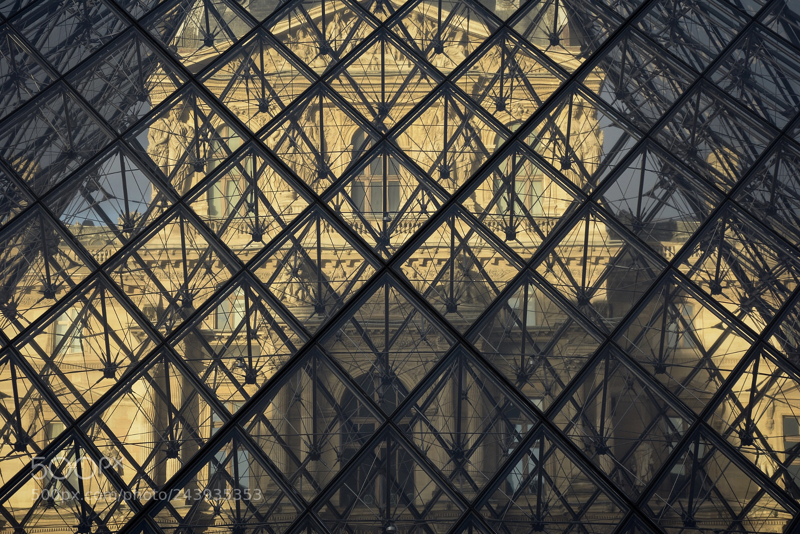 Nikon D7100 sample photo. Geometry louvre photography