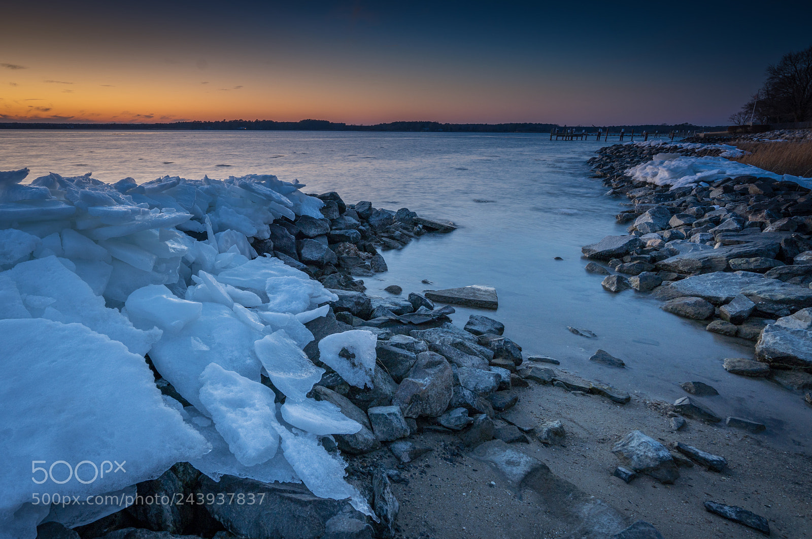 Sony a7R III sample photo. Frigid sunset photography