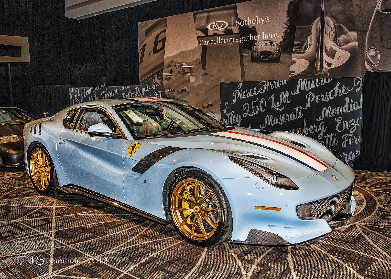 Nikon D800 sample photo. Light blue ferrari photography