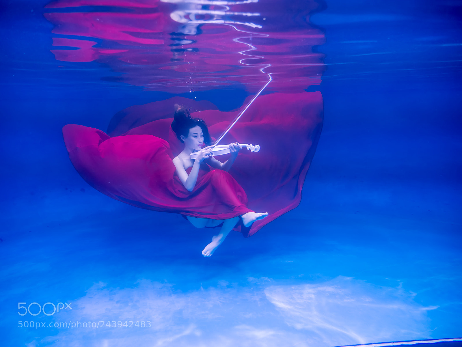 Panasonic Lumix DMC-GX7 sample photo. Lovely mermaid underwater bride photography