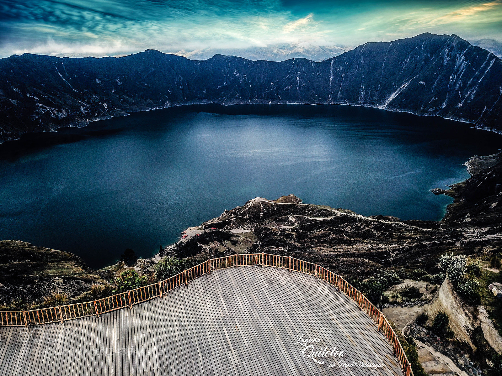 DJI FC220 sample photo. Laguna quilotoa photography